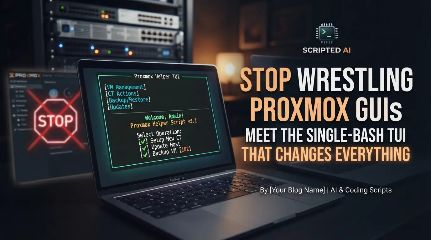 Stop Wrestling Proxmox GUIs: Meet the Single-Bash TUI That Changes Everything