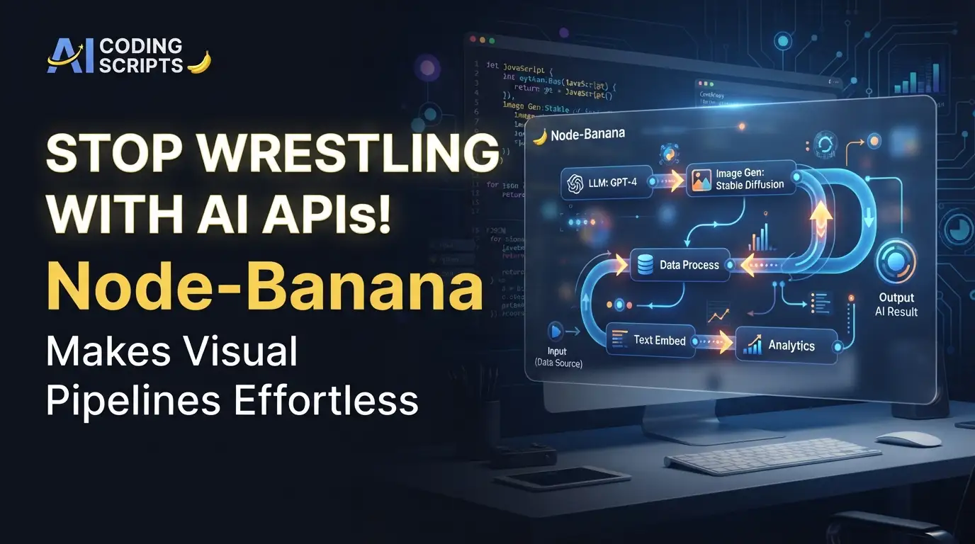 Stop Wrestling with AI APIs! Node-Banana Makes Visual Pipelines Effortless