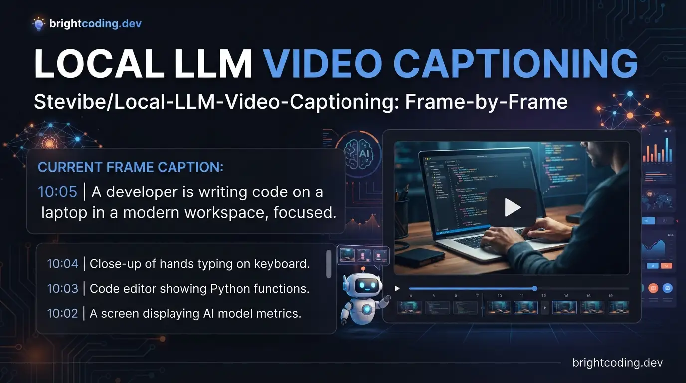 stevibe/local-llm-video-captioning: Local Frame-by-Frame Video Captioning