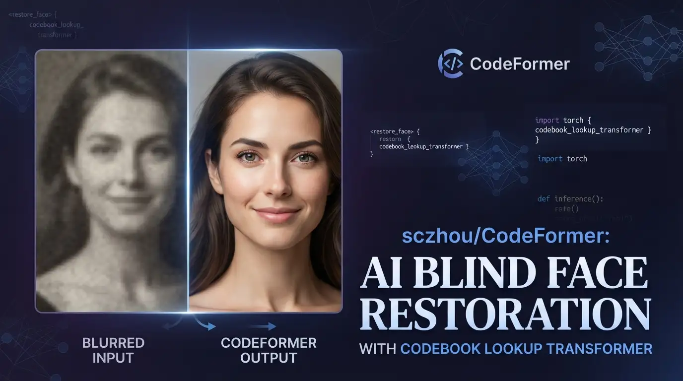 sczhou/CodeFormer: Blind Face Restoration with Codebook Lookup Transformer