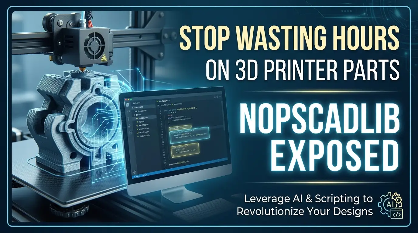 Stop Wasting Hours on 3D Printer Parts: NopSCADlib Exposed