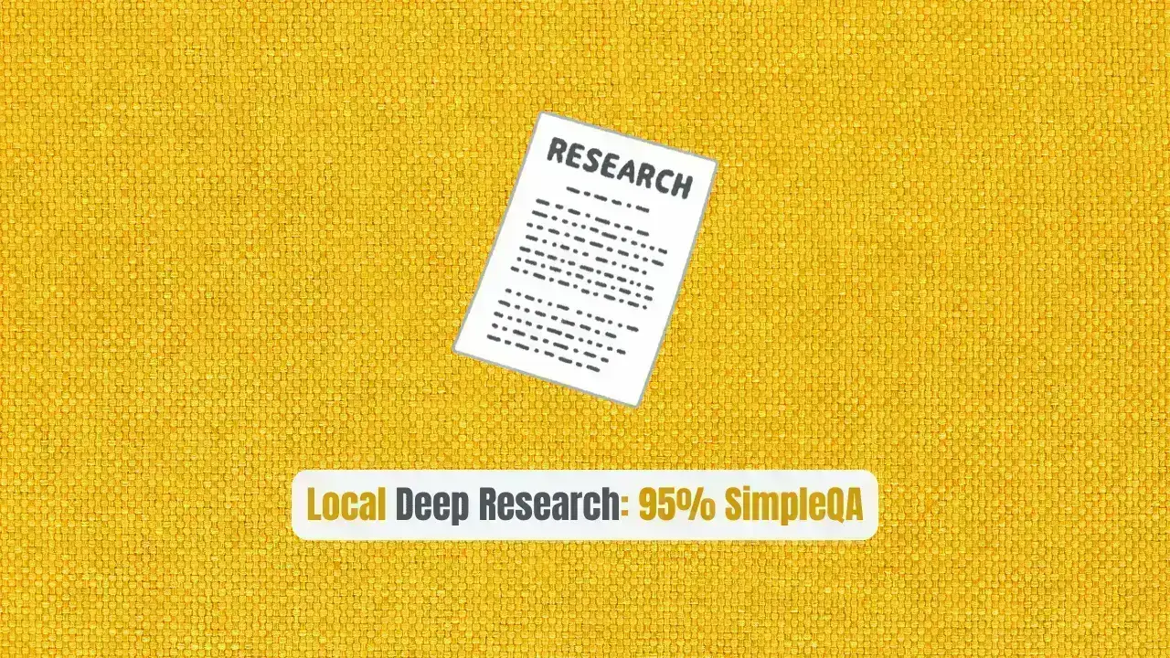 Local Deep Research: 95% SimpleQA on a Single GPU