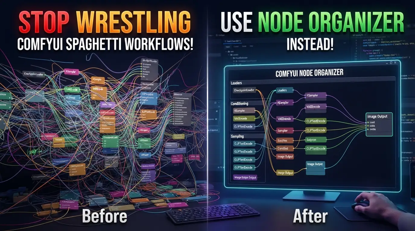 Stop Wrestling ComfyUI Spaghetti Workflows! Use Node Organizer Instead