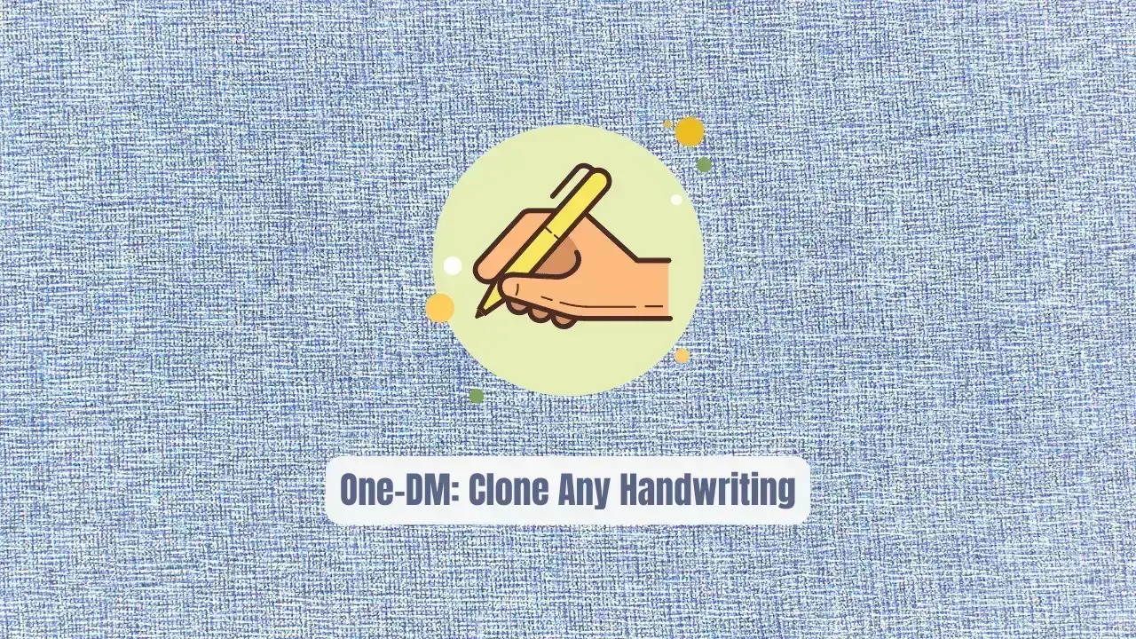 One-DM: Clone Any Handwriting From Just One Sample