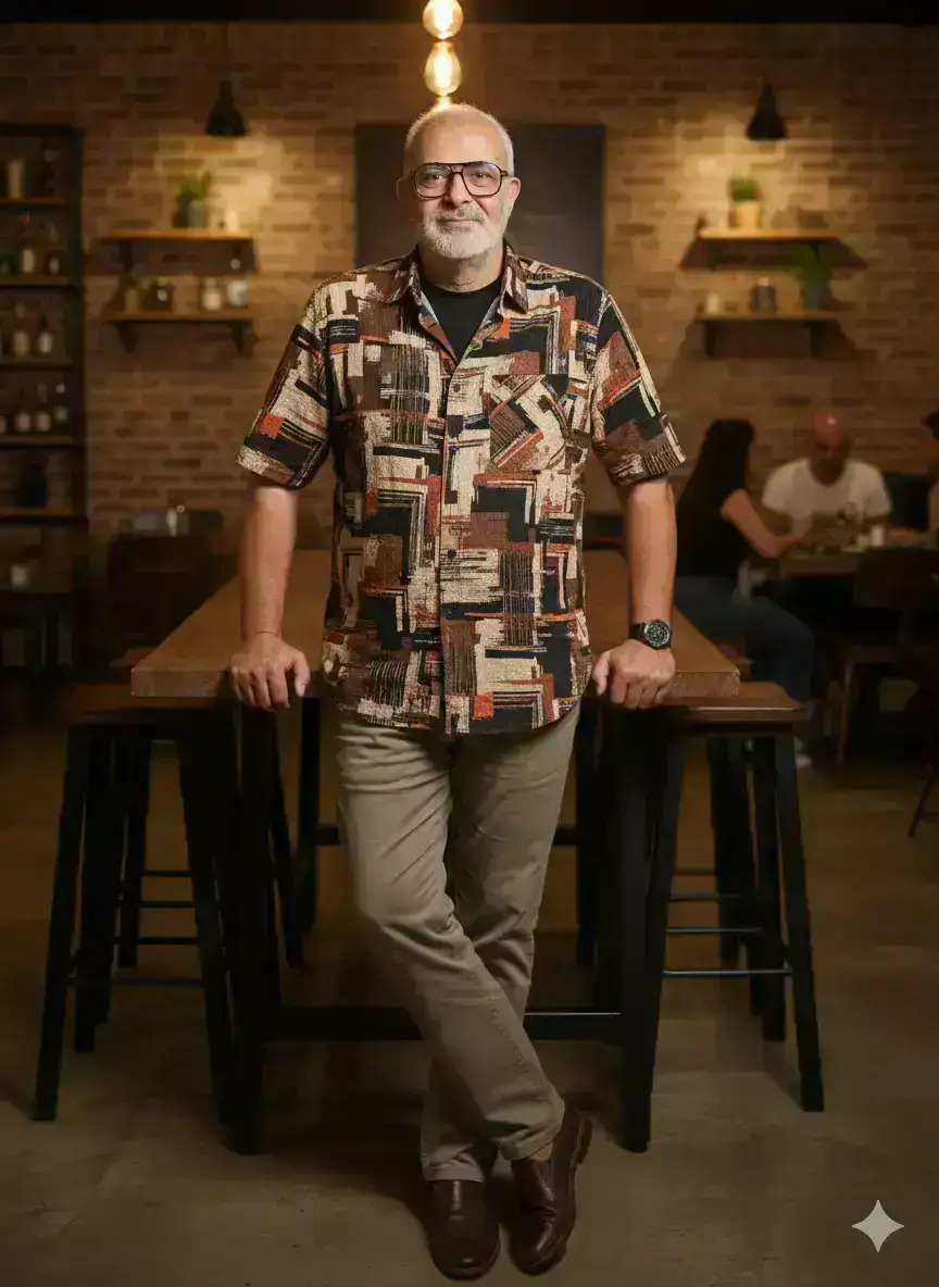 DSLR Photo of Man in Cafe