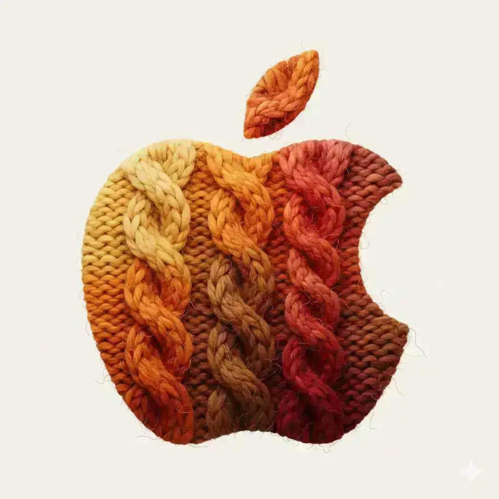Apple logo made with thick