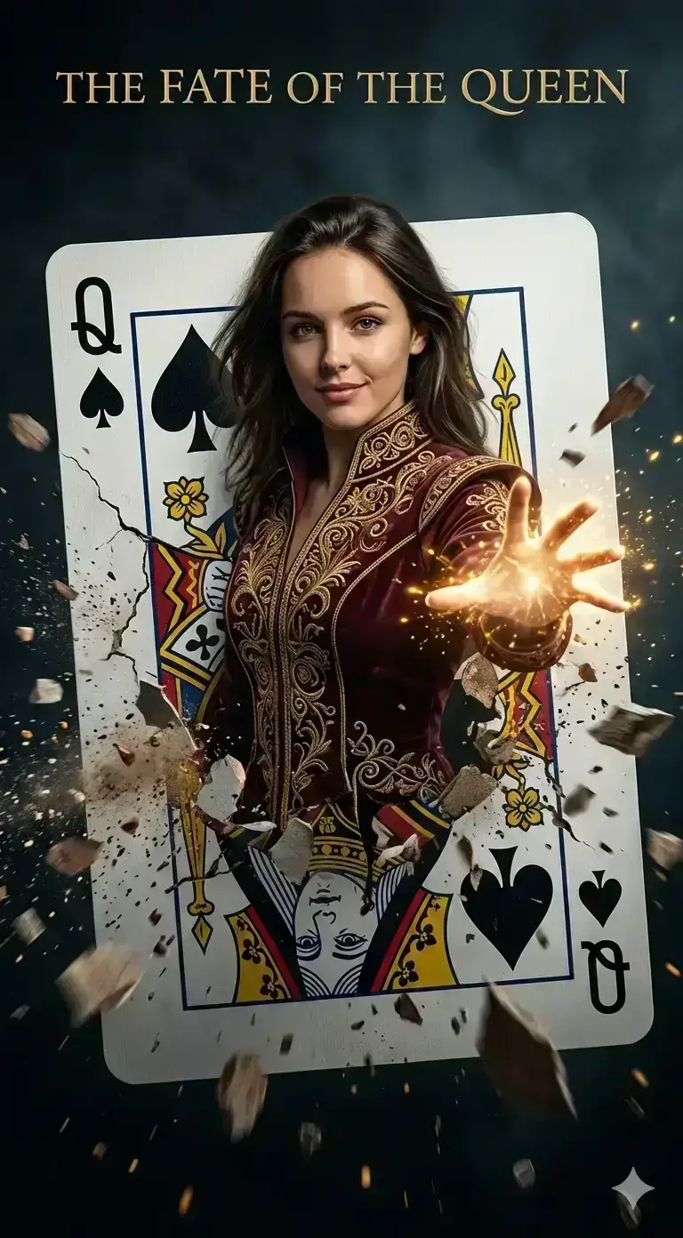 cinematic movie poster of a powerful female sorcerer