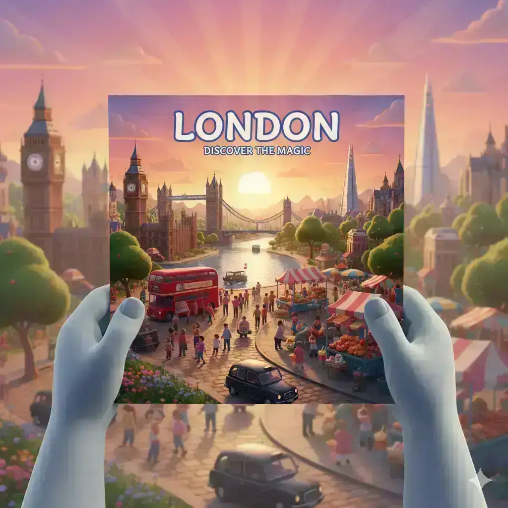 illustration that looks like a folded tourist brochure