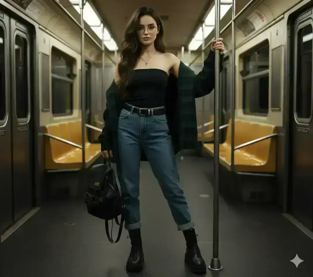 Subway Grunge Aesthetic: Ultra-Realistic Portrait