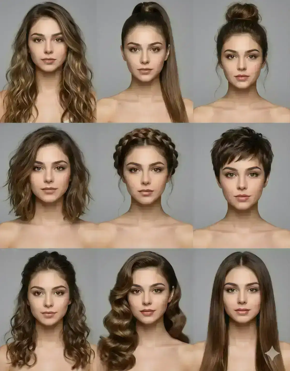  9 Hair style college using  Gemini Nano Banana 3.0