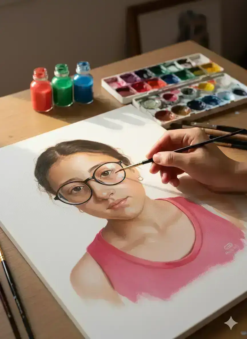 Hyper-Realistic Painting Scene Creation