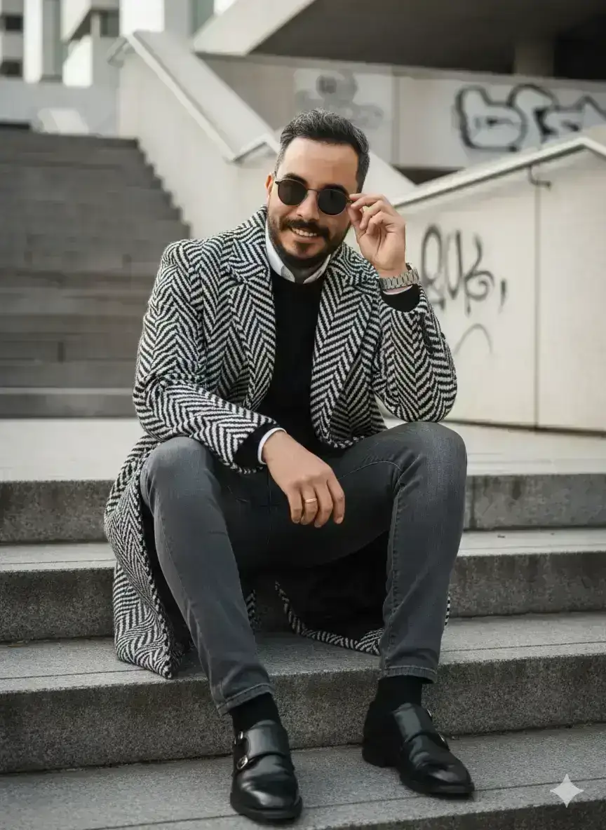 Elegant Urban Fashion: Photographic Portrait