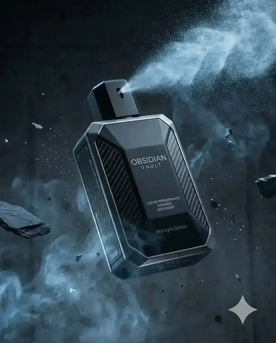hero product dominance with industrial luxury appeal