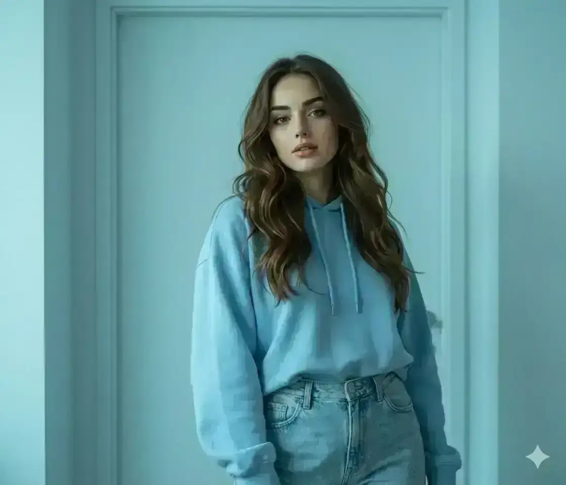 modern indoor portrait with moody editorial vibes