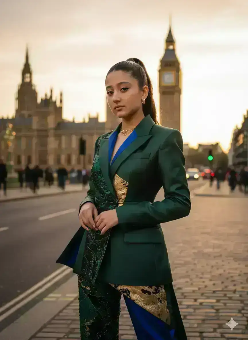 Fashion Model In London Streets