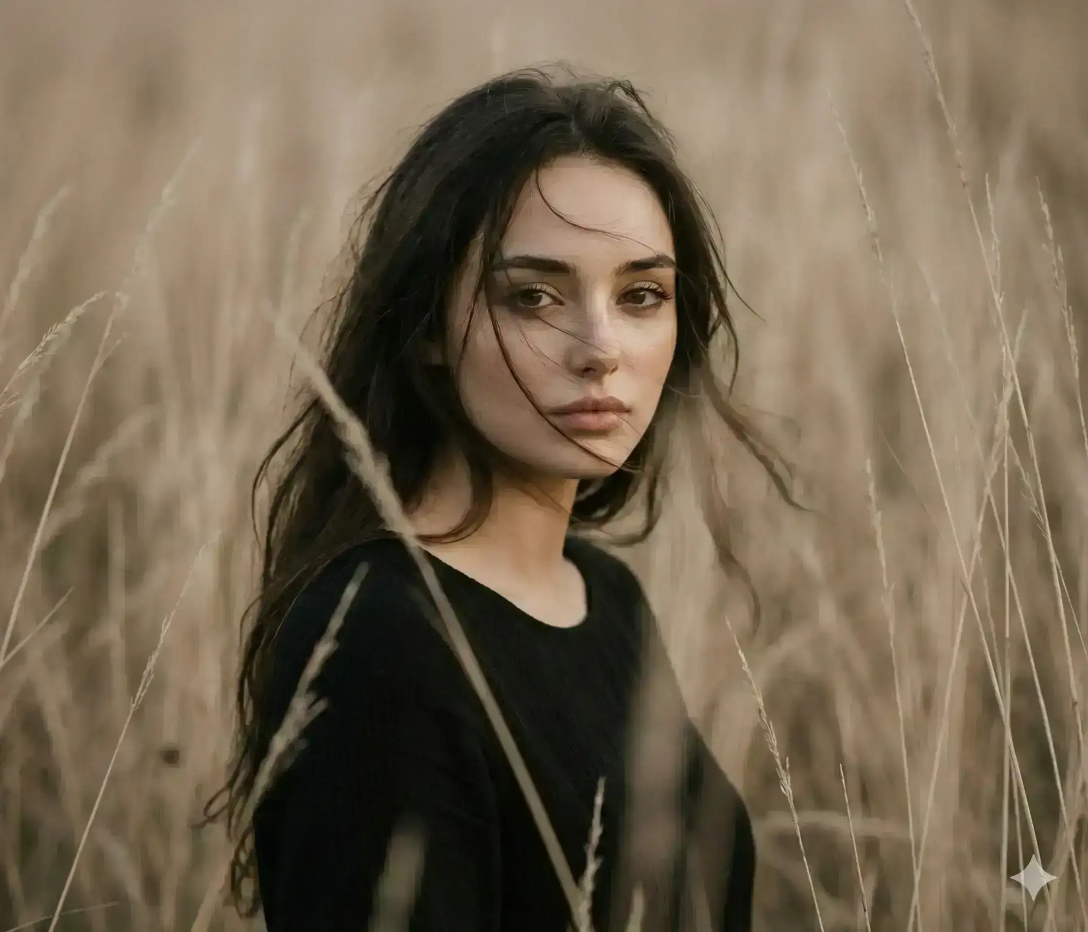Portrait in Dry Grass