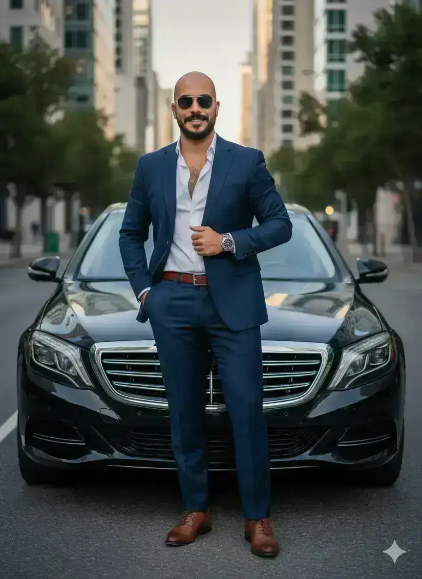 Elegant Man in an Urban Scene