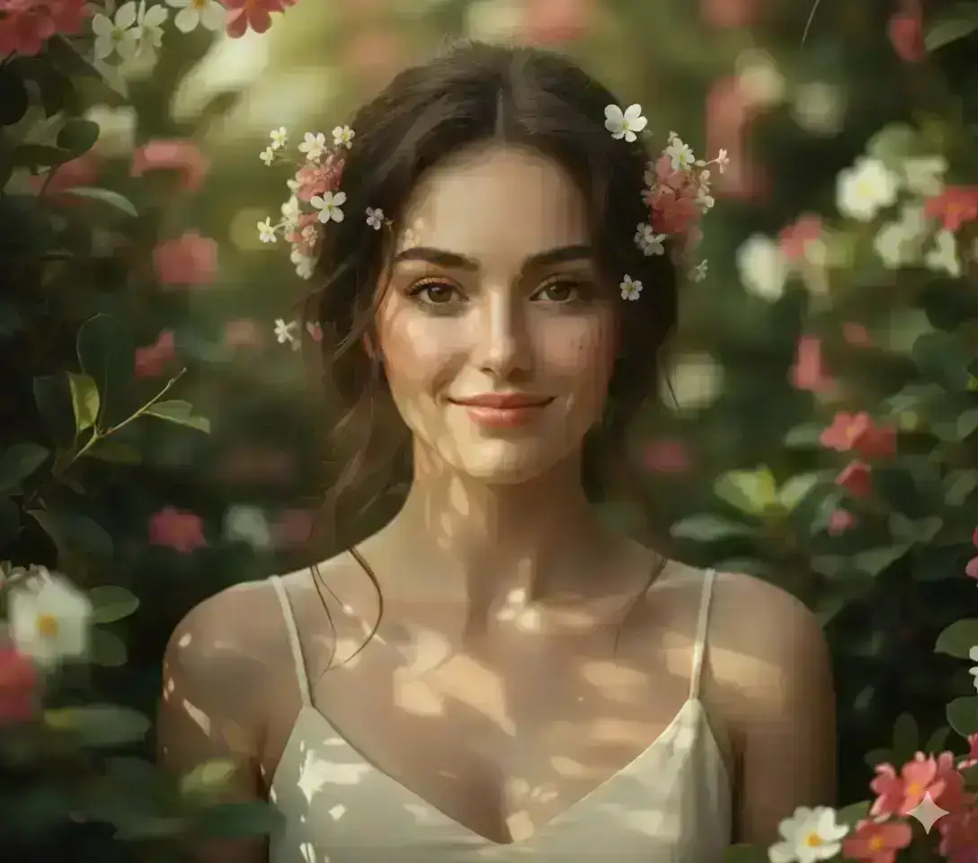 A portrait in woods