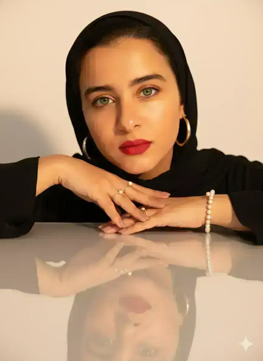 Gold Hijab Beauty Image Request