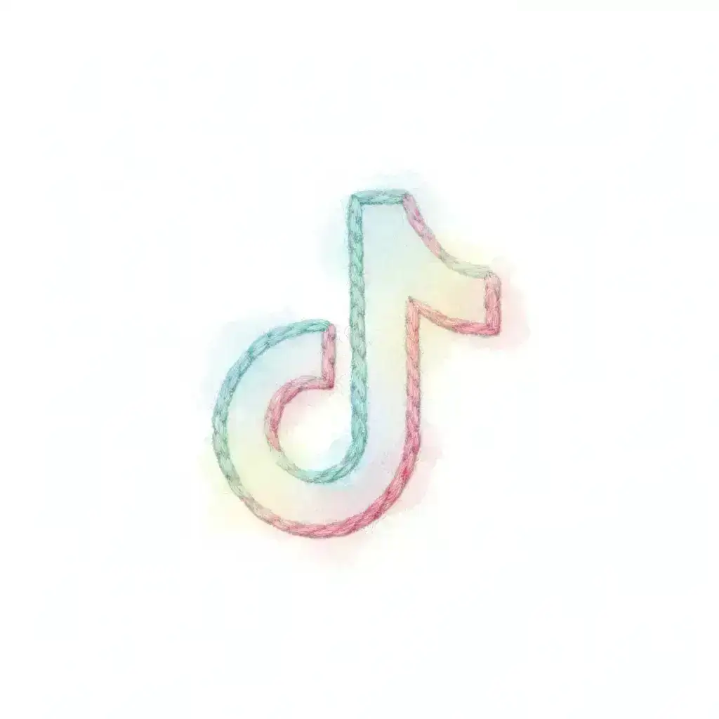 Soft Embroidered TikTok Logo