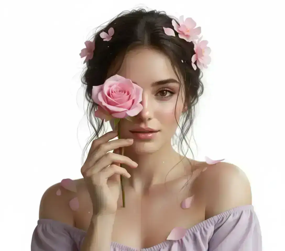 Ethereal Rose Veil