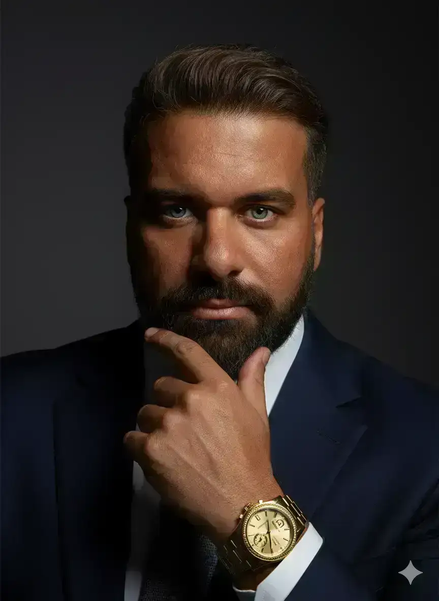 Hyper-Realistic Portrait of an Elegant Man
