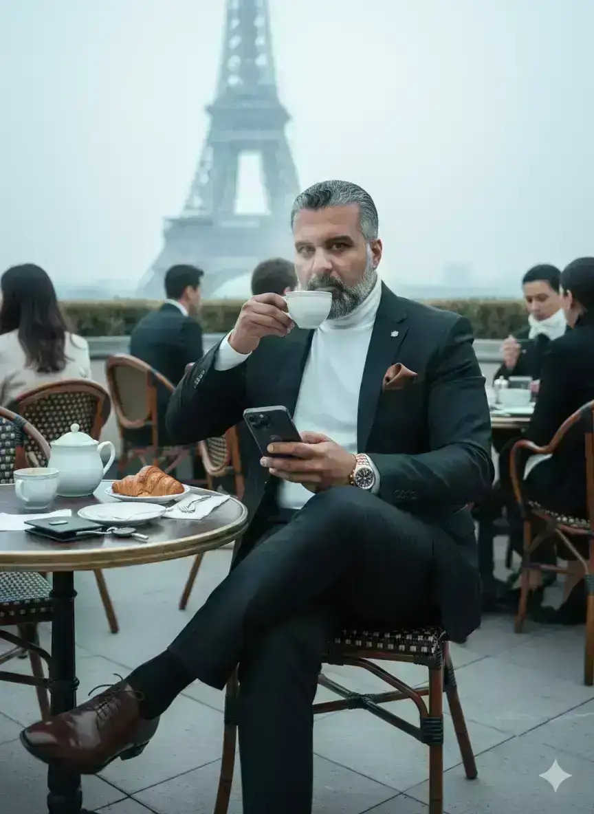 Coffee, Croissant, Eiffel Tower