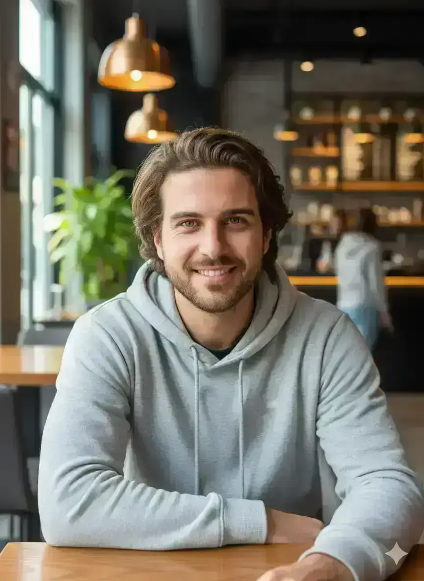 Portrait of a handsome young Caucasian man