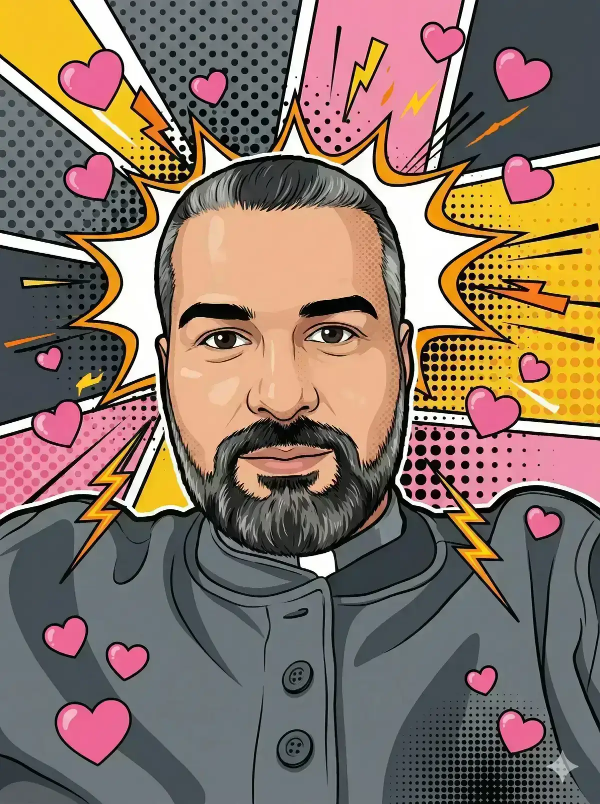 Transform the image into a high-end professional pop-art vector illustration. Use Clean vector shapes with accurate facial features, soft cartoon detailin