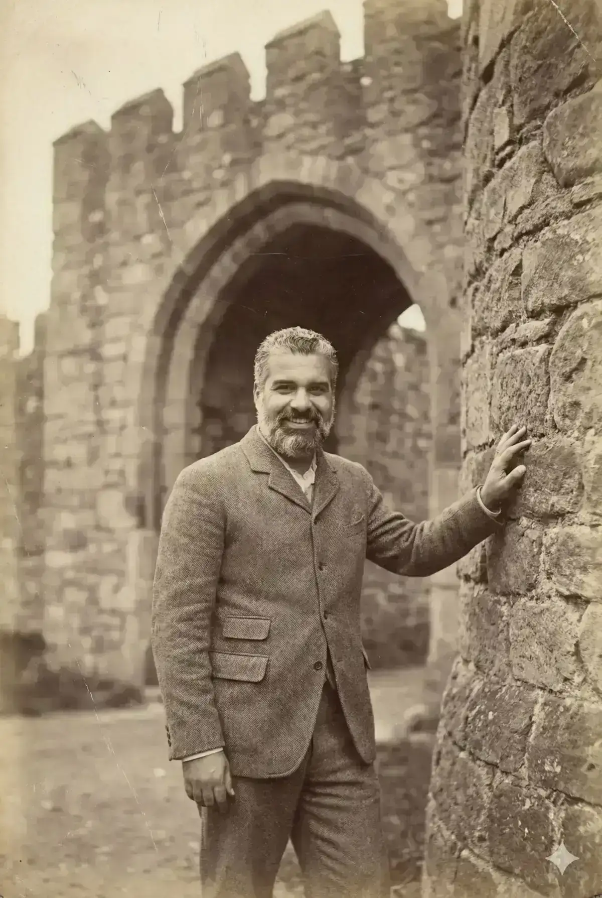 A historic photo shows the person